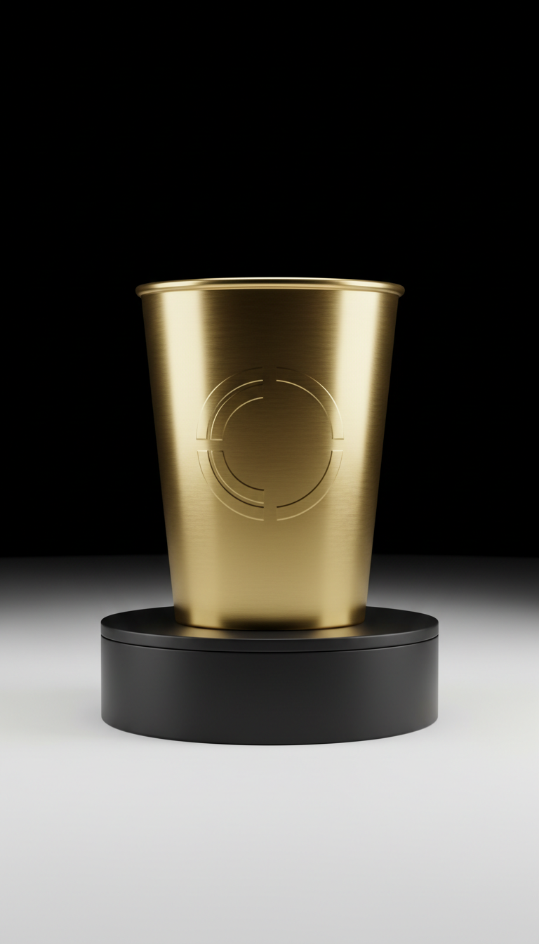 Gold logo latte cup limited edition