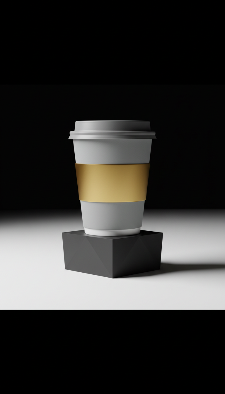 Espresso takeaway cup with bold graphic